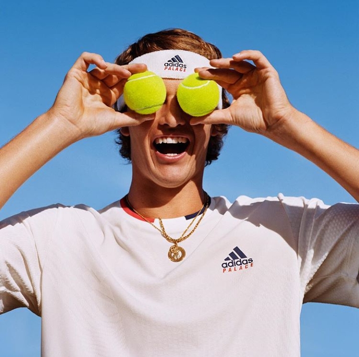 man with tennis balls as eyes